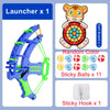 Montessori Sticky Ball Dartboard Slingshot Target – Kids Indoor & Outdoor Catapult Throwing Game