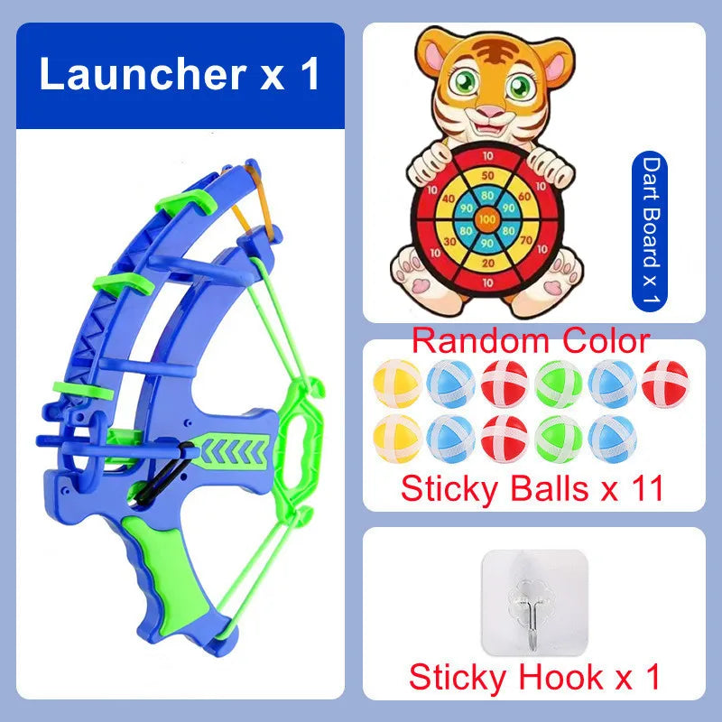 Montessori Sticky Ball Dartboard Slingshot Target – Kids Indoor & Outdoor Catapult Throwing Game
