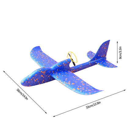 Electric Foam Plane Glider Hand Throw Airplane with LED Light Automatic Flight