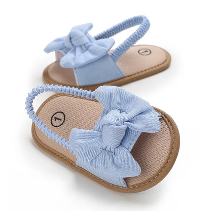 Infant Non-Slip First Walkers – 0-18 Months Baby Girls Sweet Flower Sandals, Soft Sole Flat Princess Dress Shoes