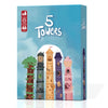 5-Tower Stacking Puzzle Game - Abstract Strategy Board Game, Bilingual Chinese & English, Family Party Game