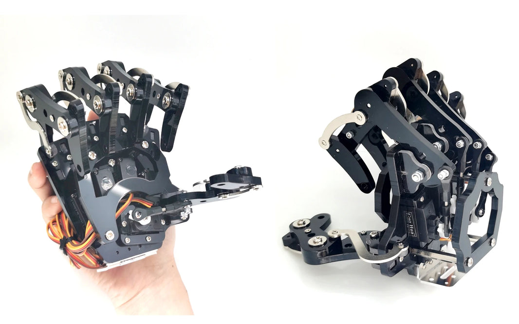 5 DOF Robot Hand with Five Fingers, Servo Control Left/Right Bionic Palm, Assembled Gripper for Arduino/ESP32 Programmable Robot