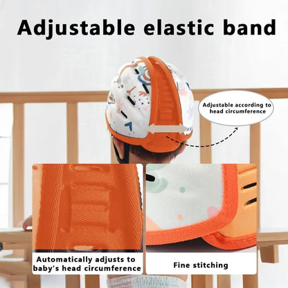360° Adjustable Baby Safety Helmet – Soft Foam Head Protector for Infants & Toddlers (6-24 Months)