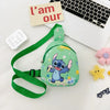 Kawaii Stitch Disney Girls Chest Bag – Cute Mini Outdoor Shoulder Bag for Boys & Girls, Children Zipper Waist Bag, Xmas Gift - Kidzy Market