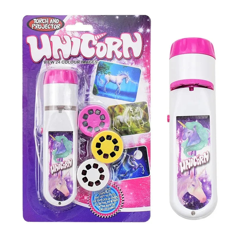 Kids Projection Flashlight Toy — Rotating 24-Image Bedtime Story Projector Light, Educational Night Light for Children