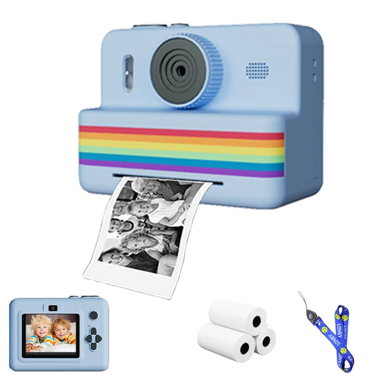 Digital Kids Camera with 2.8-Inch Screen, Portable Thermal Instant Print, HD Photo and Video Toy