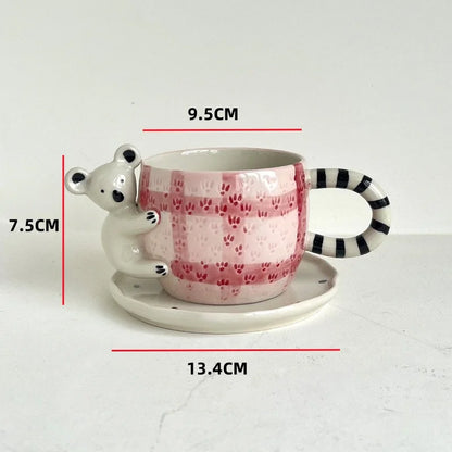 260ml Koala Ceramic Mug (8.8 fl oz) – Hand-Painted 3D Cute Japanese-Style Coffee Cup, 1-Piece