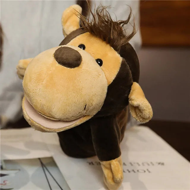 Soft Plush Horse Hand and Finger Puppet, Cartoon Toy for Kids Party Decoration