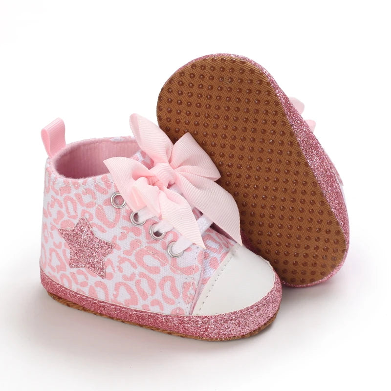 Spring and Autumn Women's Baby Casual Sports Shoes Soft Sole Anti-Slip Indoor and Outdoor First Step Walking Shoes