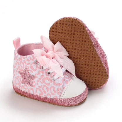 Spring and Autumn Women's Baby Casual Sports Shoes Soft Sole Anti-Slip Indoor and Outdoor First Step Walking Shoes