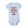 “Happy Birthday Daddy, I Love You” – Adorable Newborn Baby Bodysuit, Short-Sleeve Infant Romper, Perfect Birthday Gift for Dad