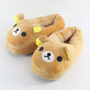 Luxury Winter Bear Cotton Indoor Slippers – Cute Cartoon Bear Fleece-Lined House Slippers for Couples, Warm Casual
