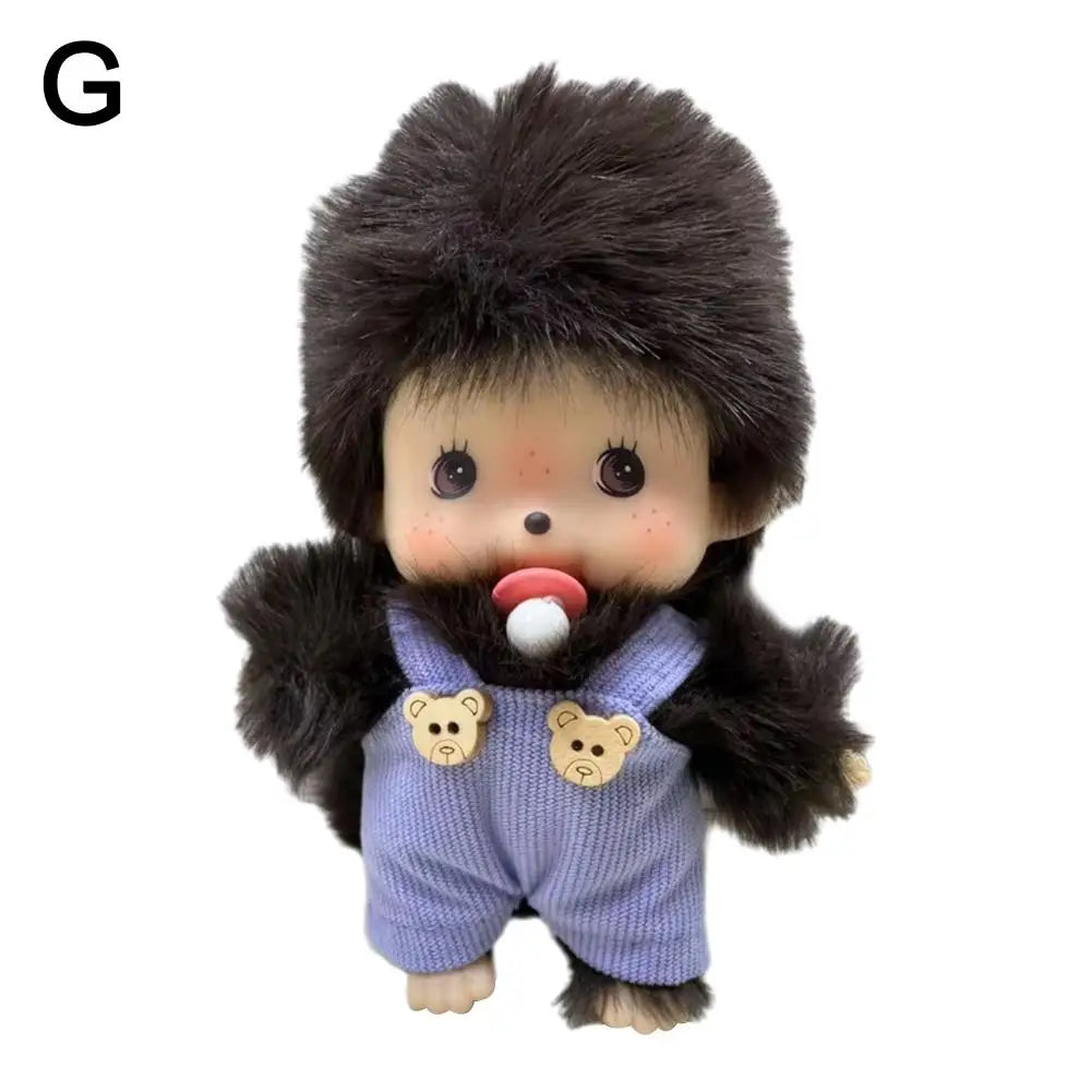 15cm Kawaii Mochi Monkey Plush Doll, PP Cotton Hand Puppet Bag Pendant Charm Toy