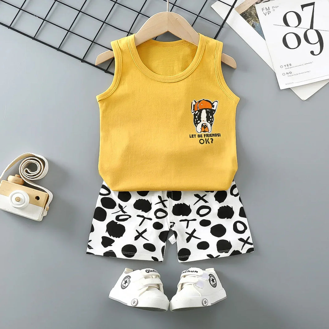 Summer Baby Clothes Set – Casual Baby Boy Clothing Set with T-shirt & Shorts – Kids Unisex Short Sleeve Sports Outfit – Infant Baby Girl Clothes