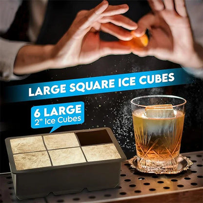 Silicone Ice Cube Tray - 4/6/8/15/160 Grid Square Mold