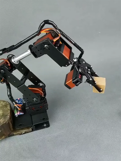 360° 6 DOF Robot Metal Alloy Mechanical Arm Claw Kit MG996R for Arduino, Robotics Educational Kit, PS2 Programmable Toy