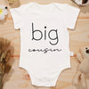 Big Little Cousin Newborn Twin Boy Clothes – Cotton Onesies, Fashionable & Cozy Baby Bodysuit – Skin-friendly Infant Pajamas for Boys and Girls