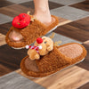 Women's Cozy Christmas Plush Slippers with 3D Cartoon Doll - Soft Fuzzy Indoor Non-Slip House Shoes (EU 36–41 | Sole 10.16–10.87 in)