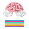 Creative Rainbow Clouds Silicone Sensory Activity Board – Double-Sided Busy Board for Color Training, Fine Motor Skills, and Fun Play