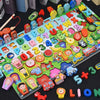 Montessori Wooden Math Toy – Busy Board with Counting, Shape, Color Matching, and Fishing Puzzle for Kids