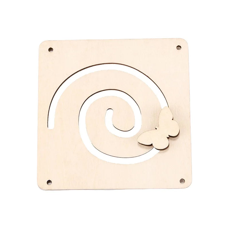 Baby Montessori Busy Board DIY Wooden Toy – Accessories with Robot, Lock, Gear, Horn, and Zipper, Educational Graffiti Toy for Children Gifts