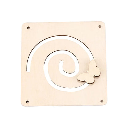 Baby Montessori Busy Board DIY Wooden Toy – Accessories with Robot, Lock, Gear, Horn, and Zipper, Educational Graffiti Toy for Children Gifts