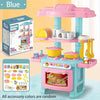 Mini Kitchen Play Set Pretend Cooking Toy for Kids Ages 6-12, Countertop Role-Play Kitchen with Tableware