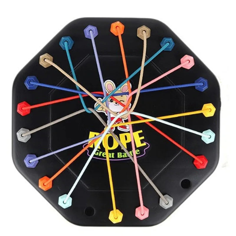 Hot Kid Rope Knots Puzzle Board Game Colorful Twisted Connected Ropes Parent-Child Interactive Toy Birthday Gift