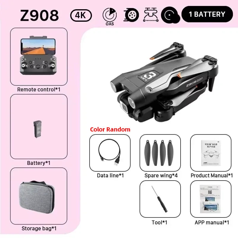 KBDFA Mini Z908Pro Max Drone with 4K ESC Camera and Obstacle Avoidance