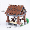 Medieval Building Blocks Playset - Viking Warriors Camp, Pirate Ship & Castle Wall (Compatible with Major Brick Brands)
