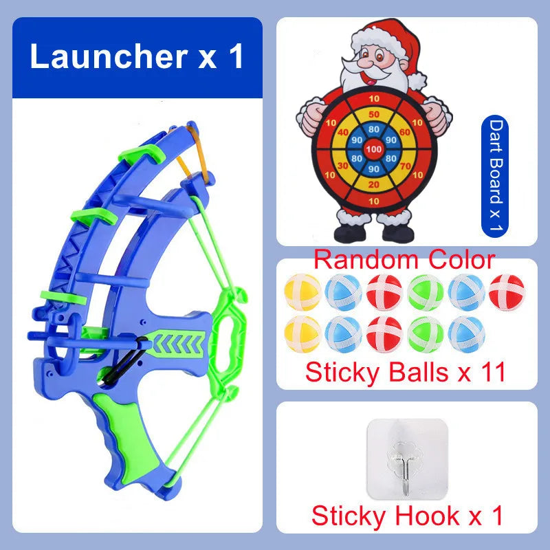 Montessori Sticky Ball Dartboard Slingshot Target – Kids Indoor & Outdoor Catapult Throwing Game