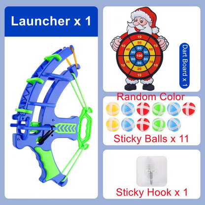 Montessori Sticky Ball Dartboard Slingshot Target – Kids Indoor & Outdoor Catapult Throwing Game