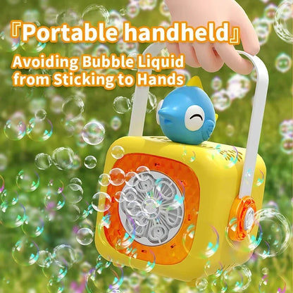 6-Hole Cartoon Fish Handheld Bubble Machine — Battery-Free Bubble Toy for Kids, Ages 3+