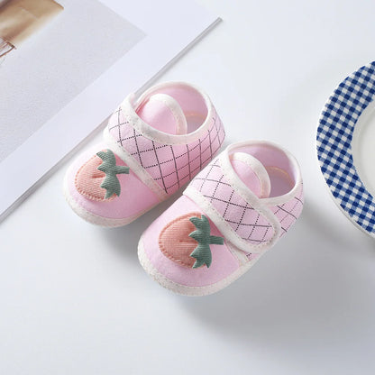 Baby Girl Shoes – Lace Floral First Walkers, Princess Newborn Infant Toddler Flats, Soft Prewalkers for Boys