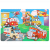 30-Piece Wooden Jigsaw Puzzle for Kids, Cartoon Animals & Vehicles, Early Learning Toy