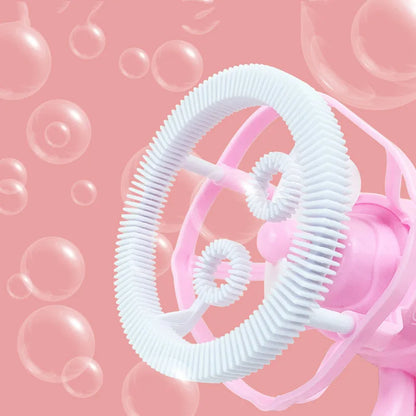2-in-1 Automatic Bubble Machine & Bubble Gun for Kids - Outdoor Party Toy Birthday Gift