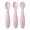 3PCS Silicone Spoon & Fork Set for Baby – Soft Feeding Utensils, Training Cutlery for Toddlers, BPA-Free Children’s Tableware