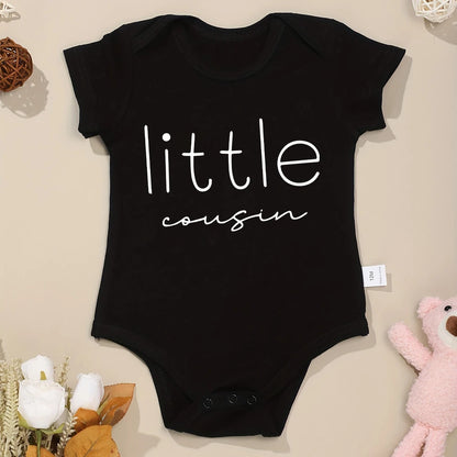 Big Little Cousin Newborn Twin Boy Clothes – Cotton Onesies, Fashionable & Cozy Baby Bodysuit – Skin-friendly Infant Pajamas for Boys and Girls