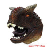 Soft Vinyl Dinosaur Hand Puppet, Rubber Animal Head Toy Glove Gift for Halloween