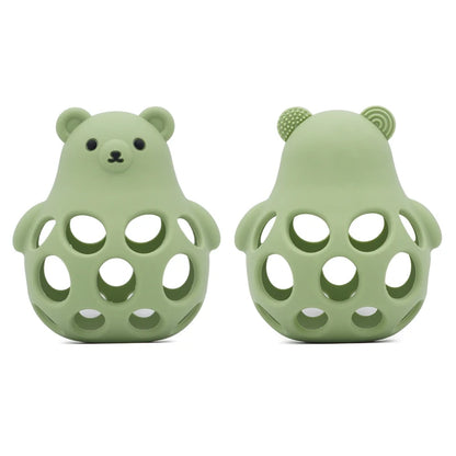 Baby Silicone Hollow Teether - BPA-Free, 0-12 Months, Cartoon Cute Chick Rattle, Infant Toys, Baby Accessories Gift