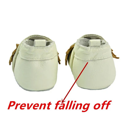 Toddler Baby Shoes – Newborn Infant Boys & Girls Soft Genuine Cowhide Moccasins, First Walkers, Skid-Proof (0-24M)