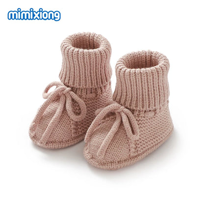 Baby First Walkers – Breathable Anti-Slip Knitted Booties for Newborn Boys & Girls, 0-18M Unisex Prewalkers