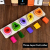 Educational Rainbow Tower Four Column Shape Twist Baby Toy