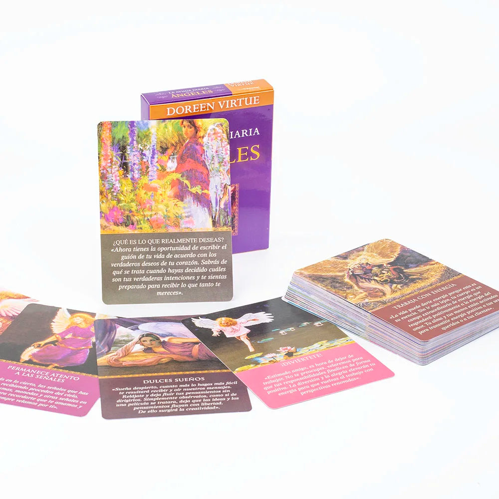 44-Card Deck Daily Guidance Oracle Tarot - Angelic Wisdom Card Game, Spanish Version, Fate Divination Tarot Board Game