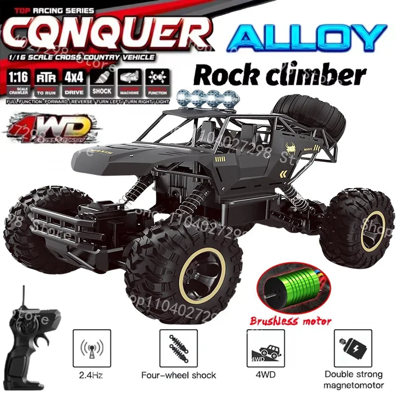 4WD RC Car 1:12 Off-Road 4x4 Remote Control Buggy with LED Lights