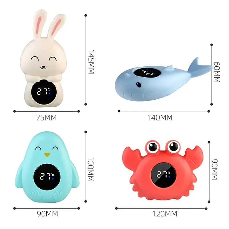 Digital Baby Bath Thermometer – Floating LED Water Temperature Meter With Cartoon Design