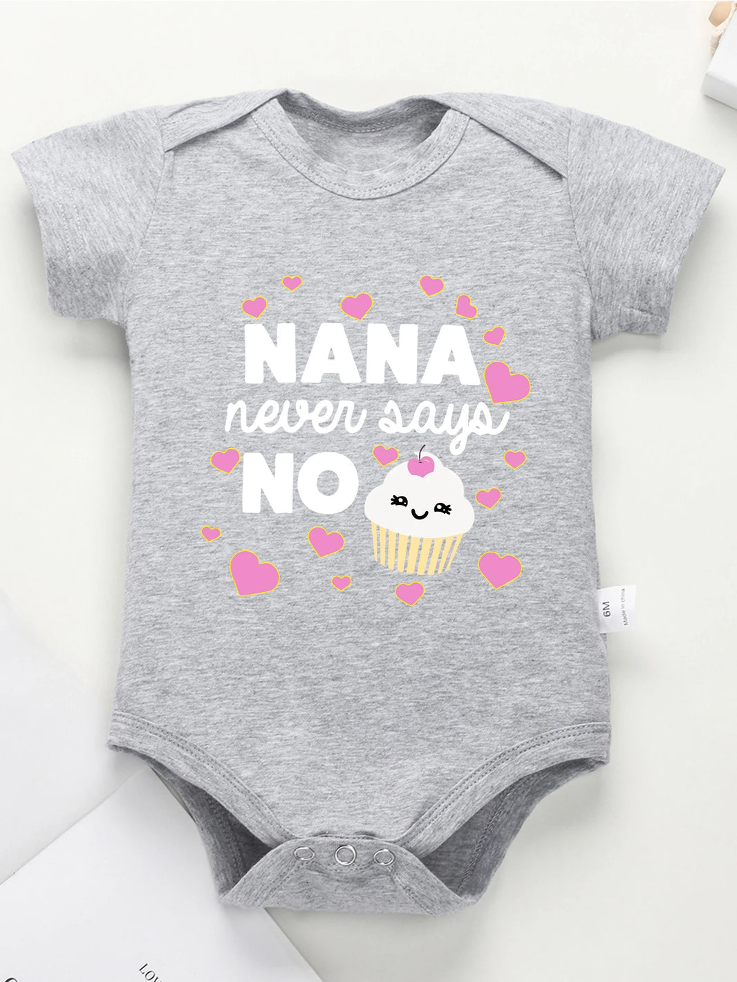 “Nana Never Says No” Rompers Onesie – Baby Boy & Girl Jumpsuit – 0-24M Toddler One-Piece Cute Bodysuit – Trendy Infant Clothes