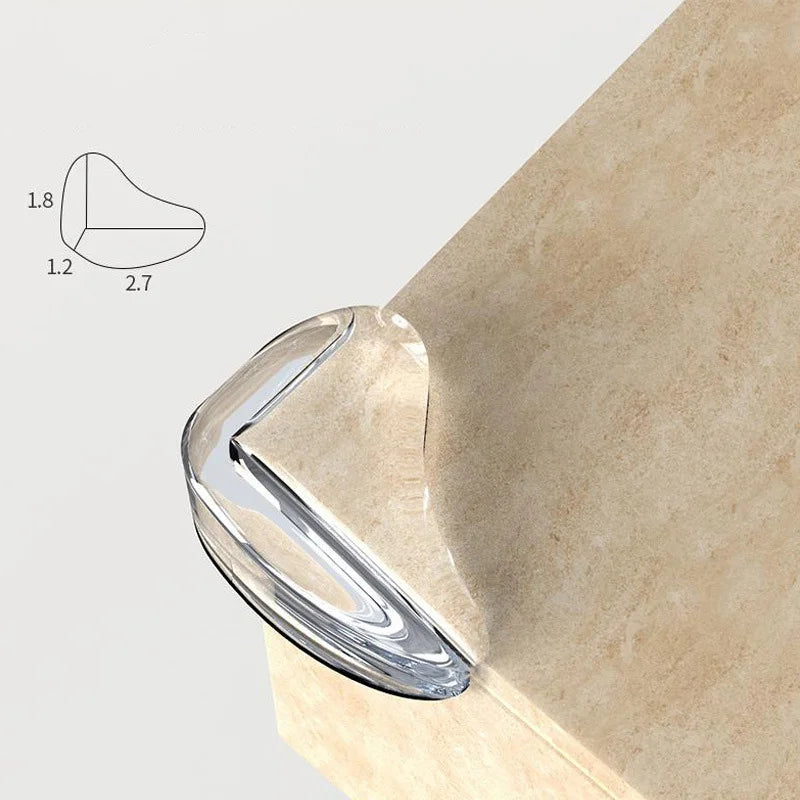 4Pcs Baby Safety Silicone Corner Guards – Transparent Anti-Shock Table Edge Protectors