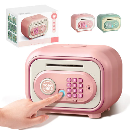 Electronic Piggy Bank for Kids – Mini ATM Cash Money Bank with Password Lock, Banknote Saving Box, Gift for Ages 3+
