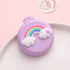 Princess Air Cushion Massage Hair Brush – Cute Cartoon Animal Fruit Comb with Mirror for Girls & Kids, Portable Makeup Tool